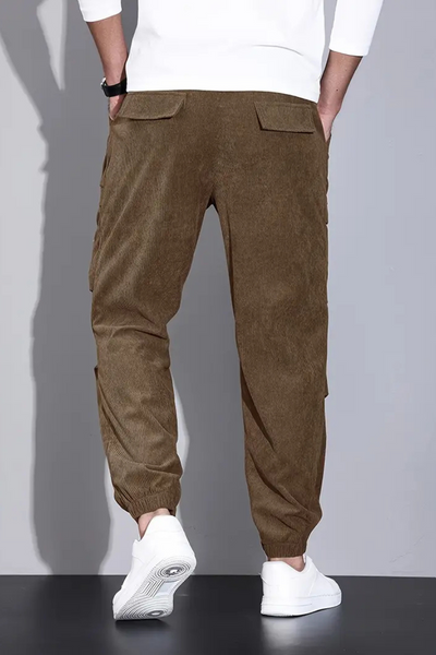 Bronny | Pantalon cargo jogger en velours pour Hommes | Cargo