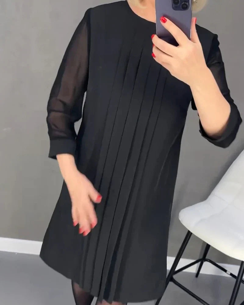 Robe plissée en maille
