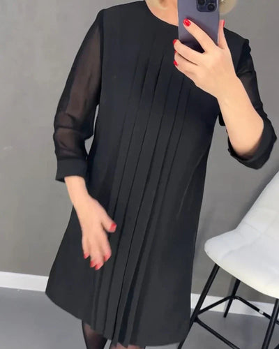 Robe plissée en maille
