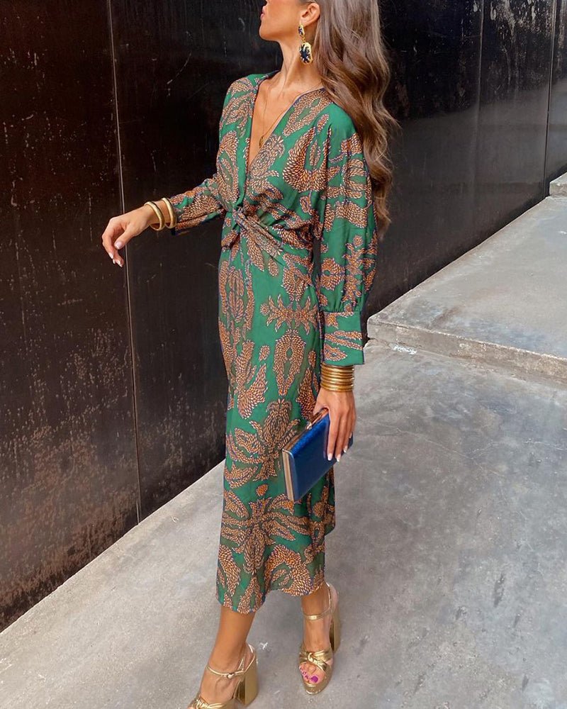 Éléa - Robe d'été chic col V pour femme