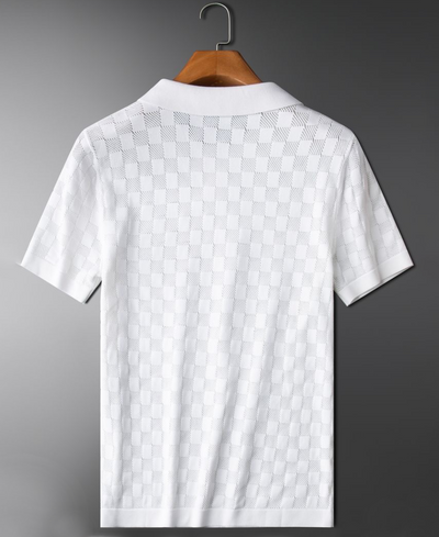 Arnold |  Polo Manche Courte Pour Hommes | Blanche