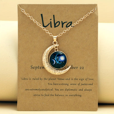 Collier Signe du Zodiaque avec Pendentif Lune