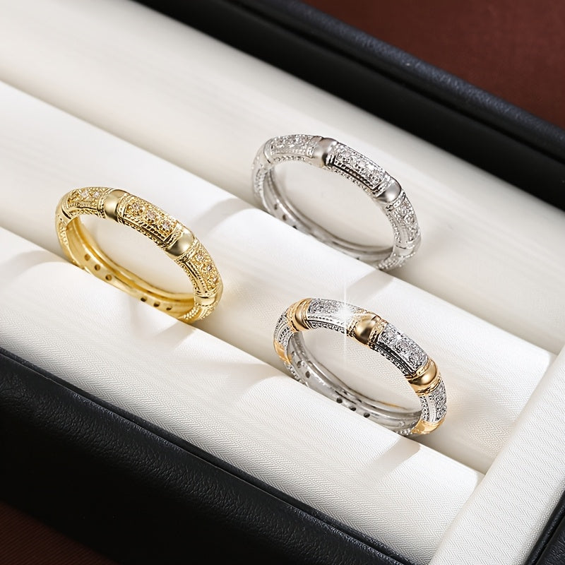 Bague design élégante entièrement sertie de pierres précieuses