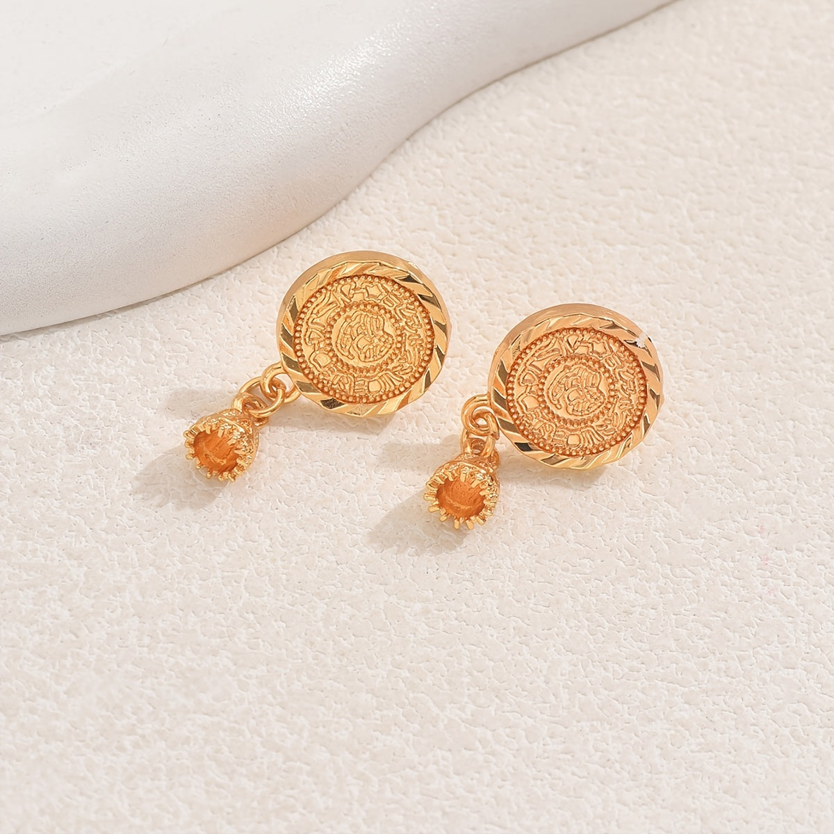 🇫🇷  Boucles d’oreilles pièces en or 18K au style parisien