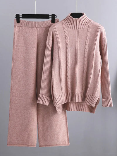 AtelierDeRoche™ | Ensemble deux pièces Lounge en tricot torsadé