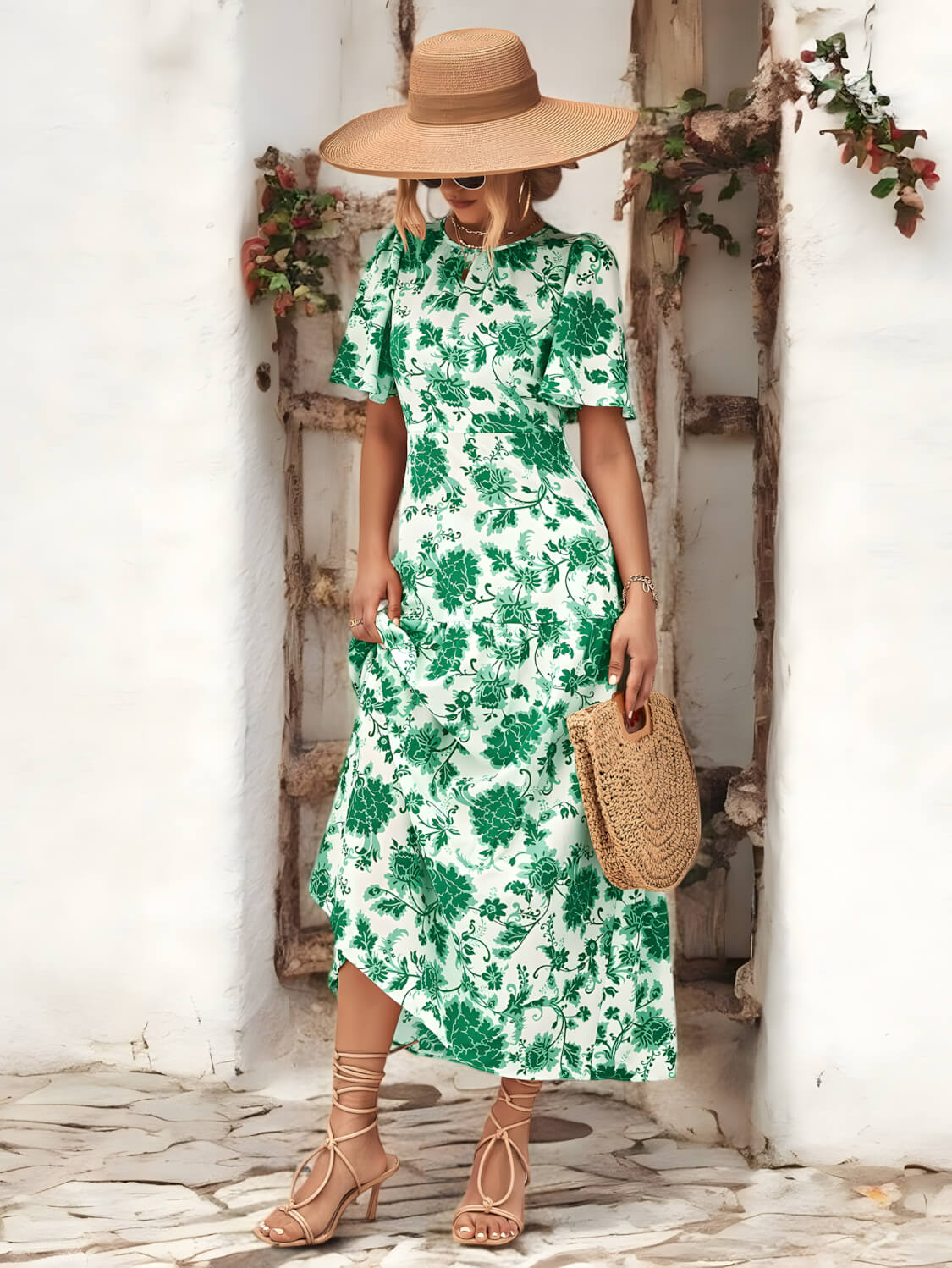 Monique - Robe d'été dos nu avec armatures