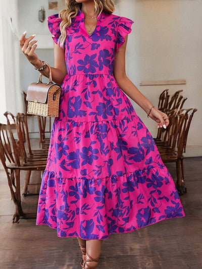 Ophélie - Robe d'été élégante avec manches à volants