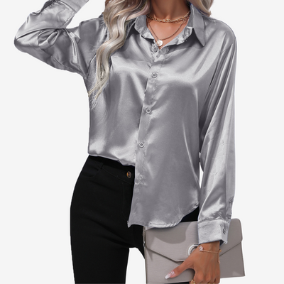 Alvira™ Chemise en Soie Élégante