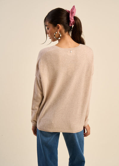Pull en 100% cachemire à Col V