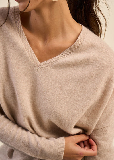 Pull en 100% cachemire à Col V