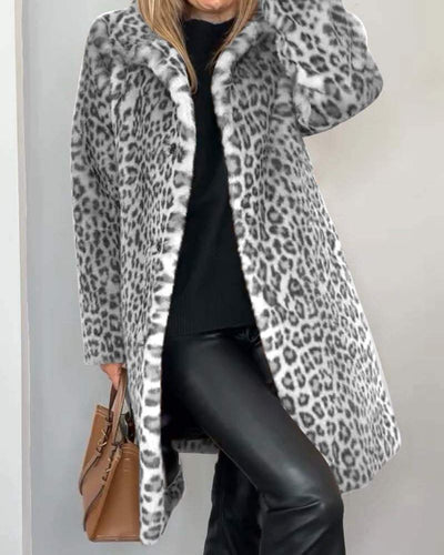 AtelierdeRocheParis™ | Veste longue à imprimé léopard