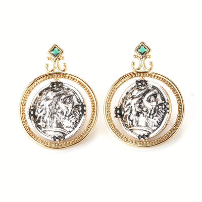 🇫🇷 Boucles d’oreilles pièce françaises en argent .925 et vieil or