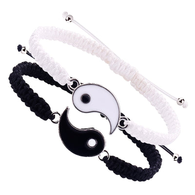 Bracelets Yin Yang d’amitié – Lot de 2 réglables
