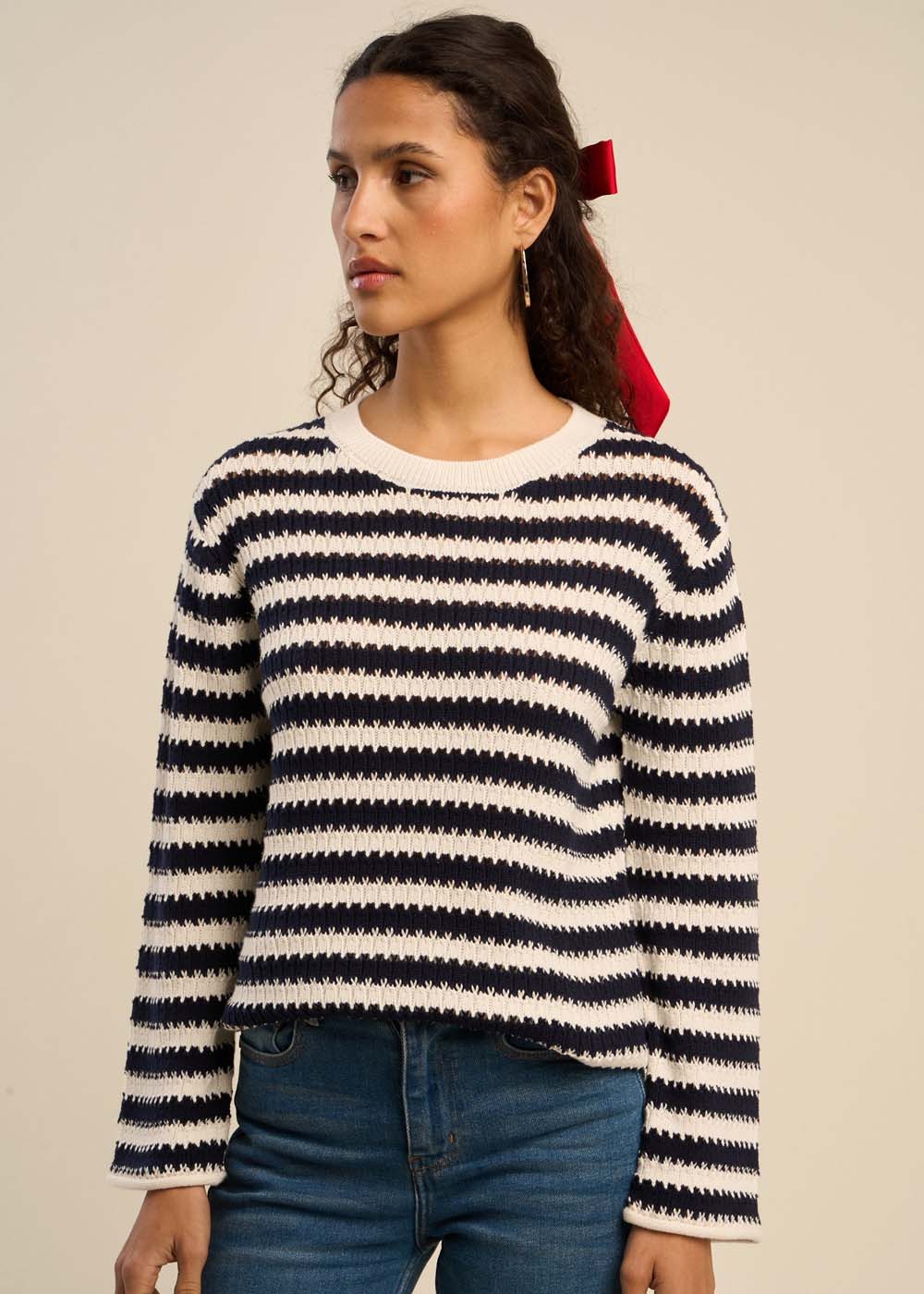 Pull motif marinière