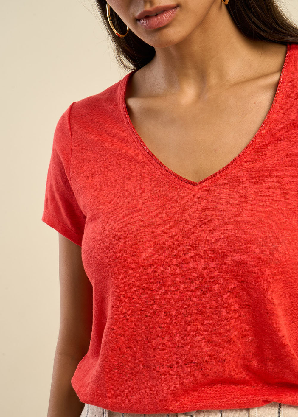 Tee-shirt à col V