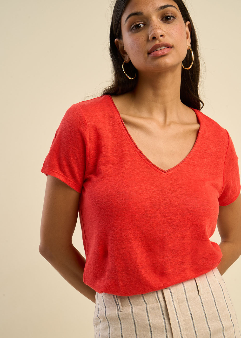 Tee-shirt à col V