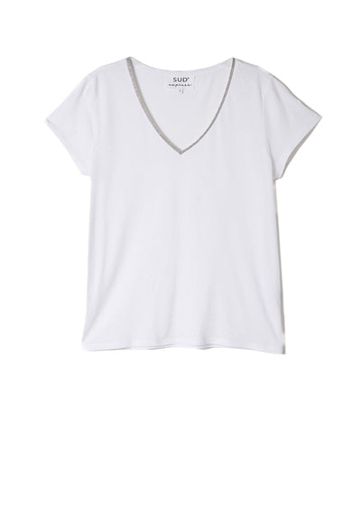 Tee-shirt col V manches courtes