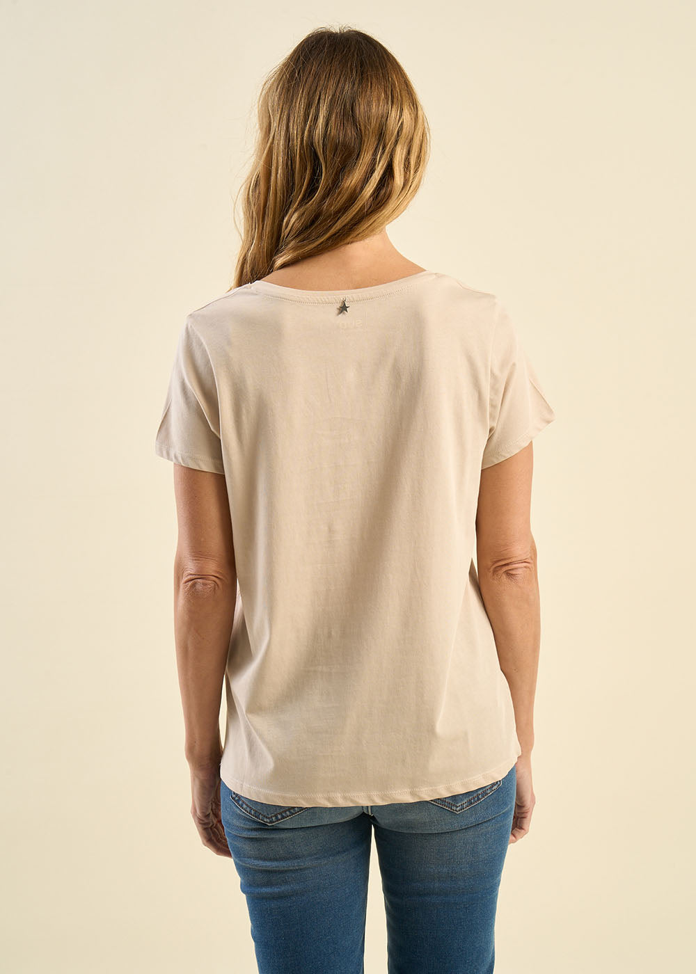 Tee-shirt col V en coton