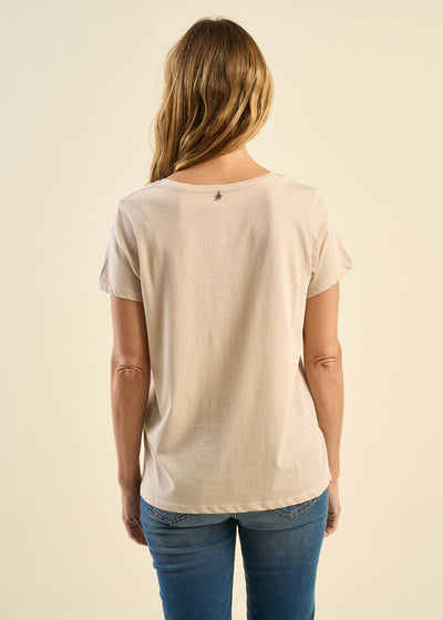 Tee-shirt col V en coton