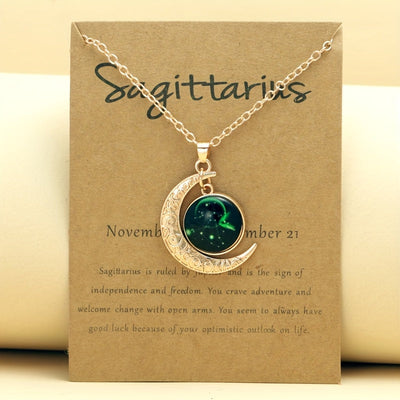 Collier Signe du Zodiaque avec Pendentif Lune