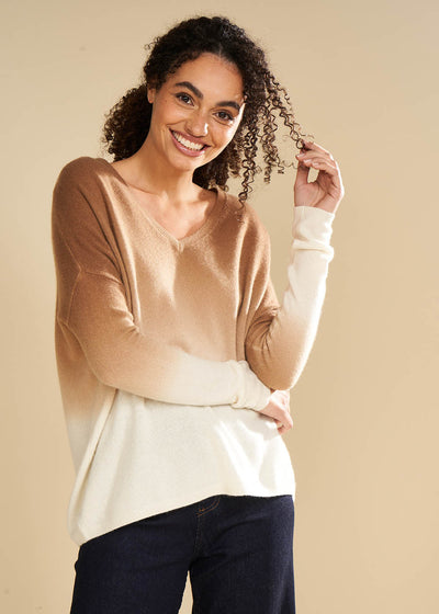 Pull dip dye 100% cachemire