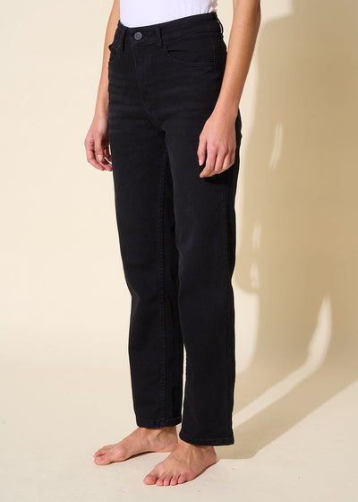 Jean taille haute cinq poches