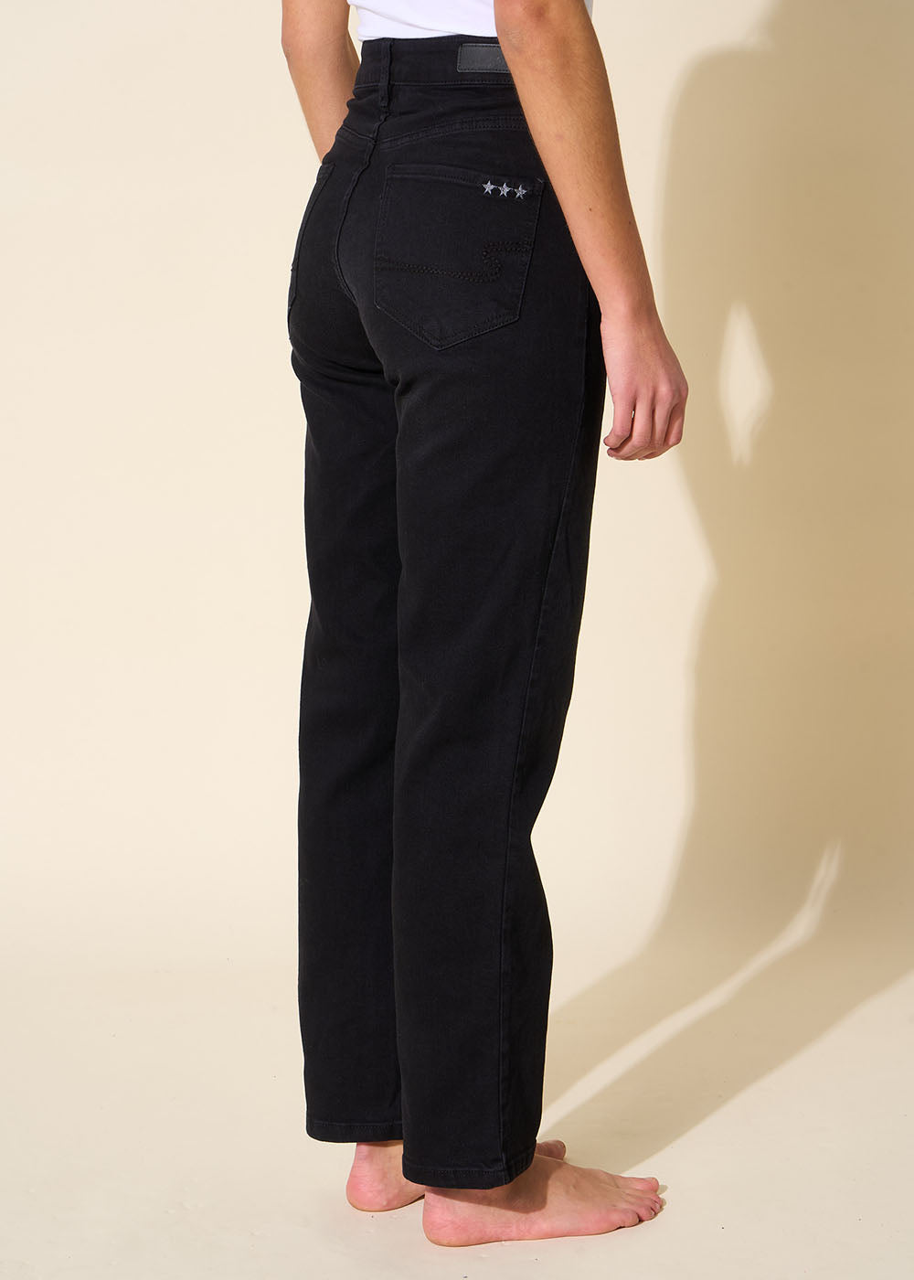 Jean taille haute cinq poches
