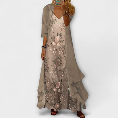 Mélanie | Ensemble robe maxi et veste élégante
