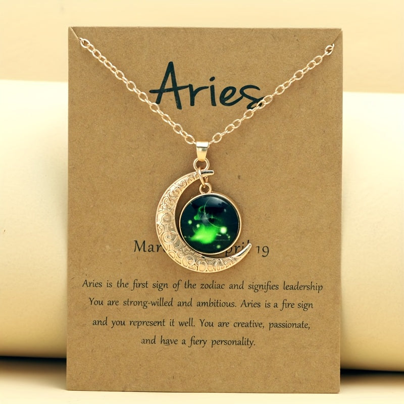 Collier Signe du Zodiaque avec Pendentif Lune