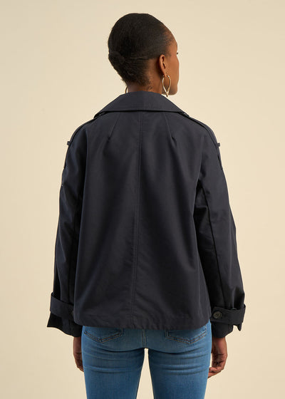 Trench court ample en coton