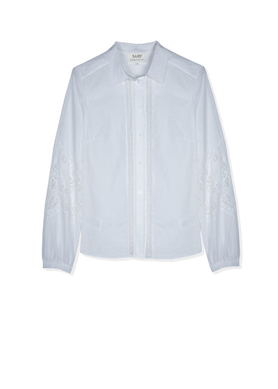 Chemise large à broderies