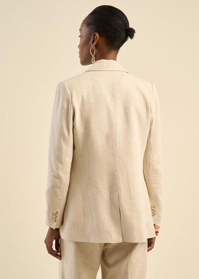 Veste de tailleur contenant du lin