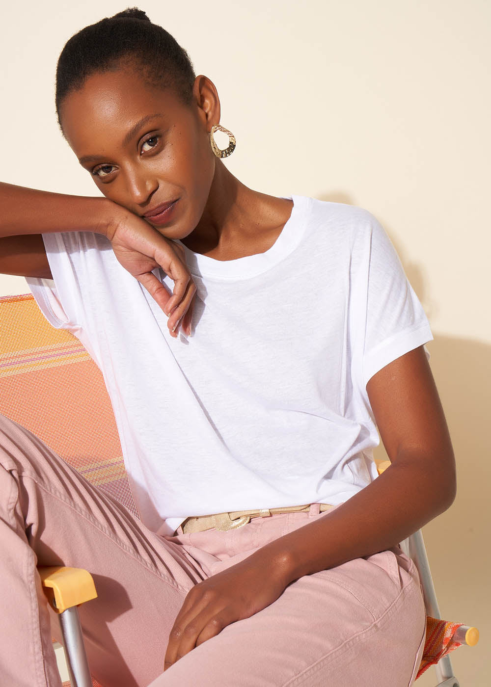 Tee-shirt oversize col rond