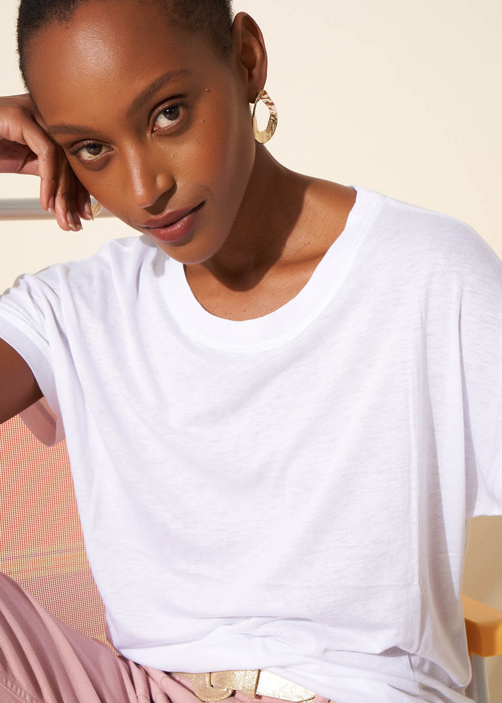 Tee-shirt oversize col rond