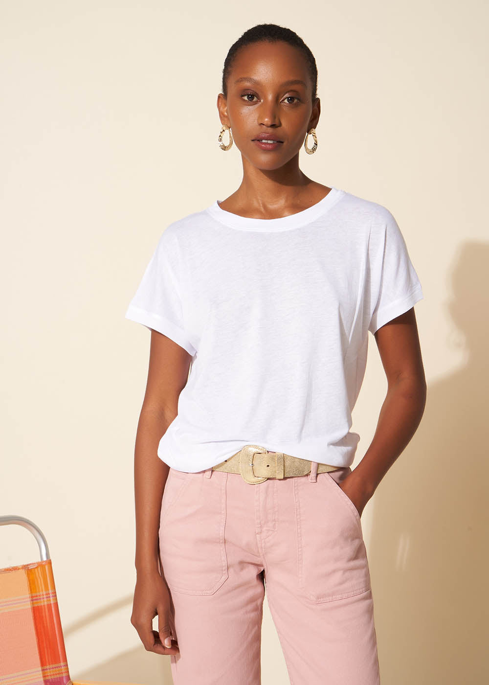 Tee-shirt oversize col rond
