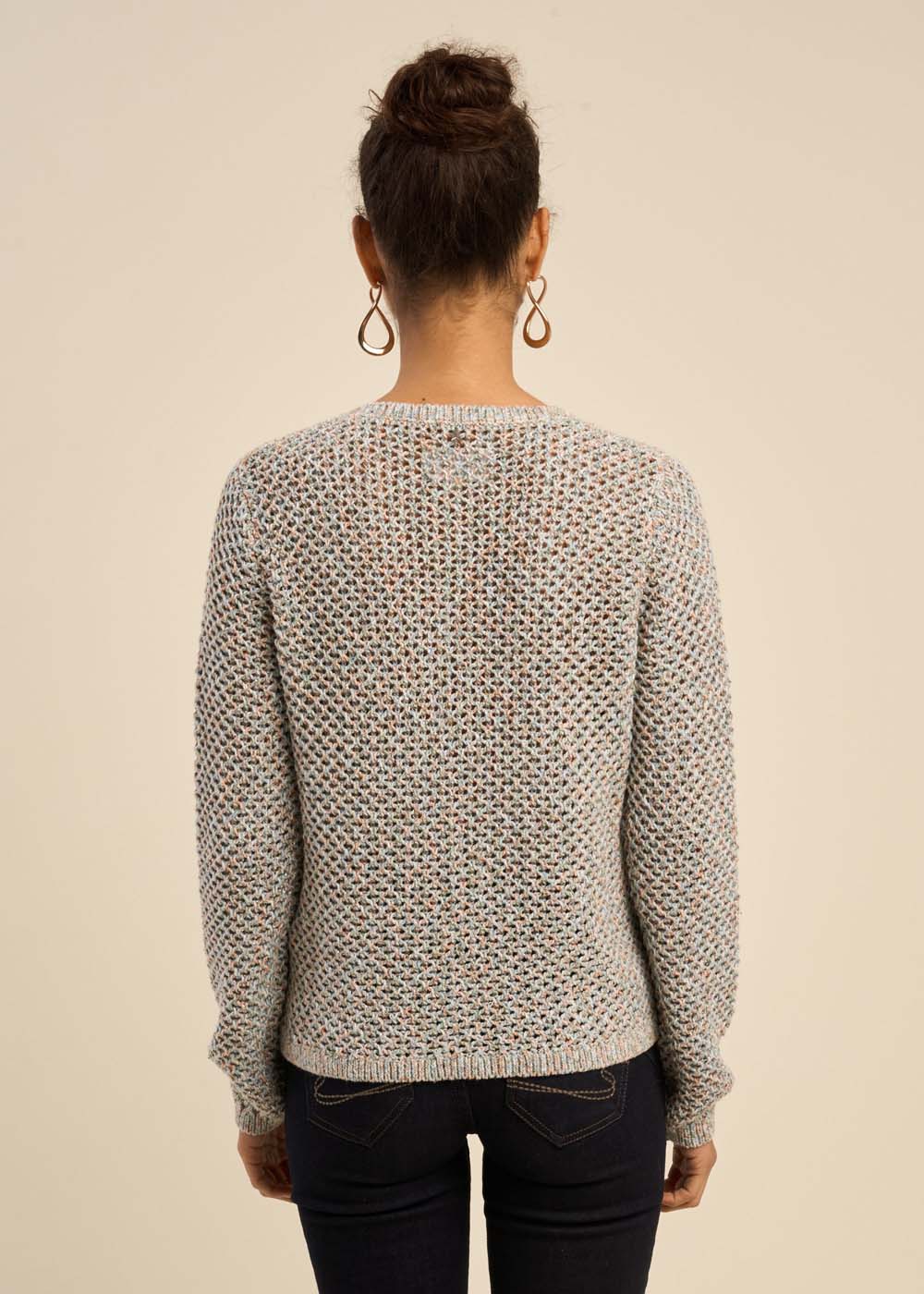 Gilet en lurex boutons bijoux