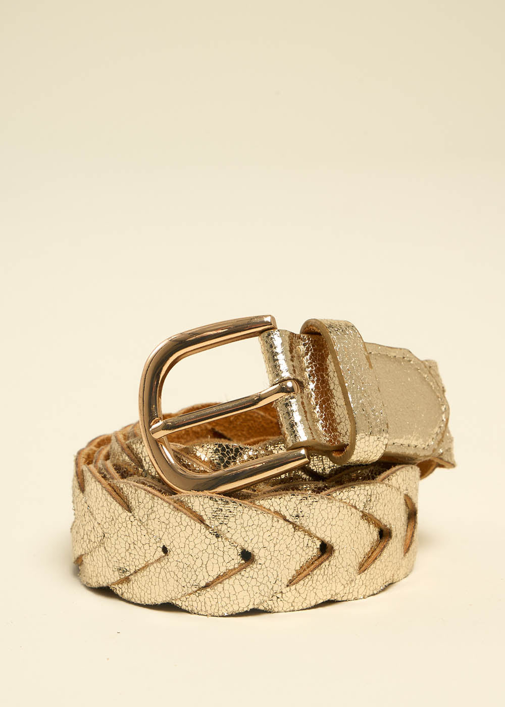 Ceinture dorée tressée