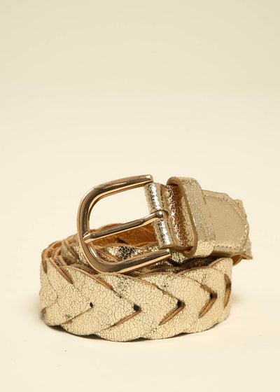 Ceinture dorée tressée