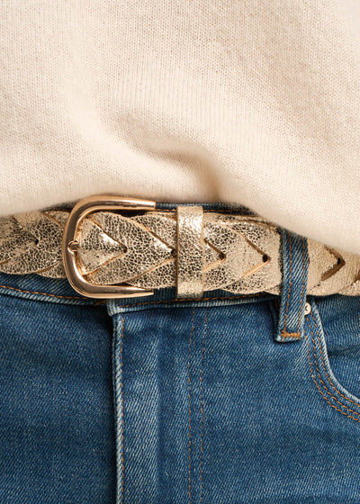 Ceinture dorée tressée