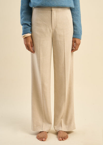 Pantalon de costume contenant du lin