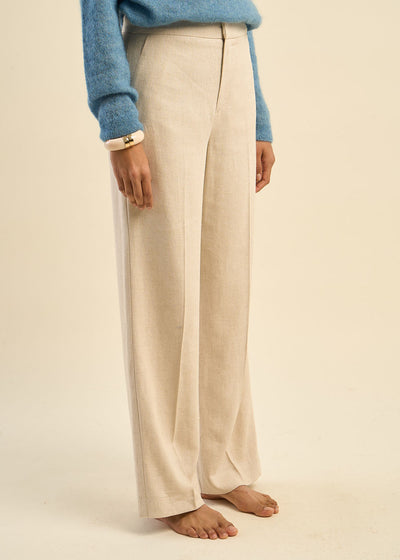 Pantalon de costume contenant du lin