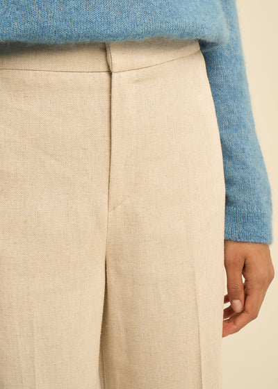 Pantalon de costume contenant du lin
