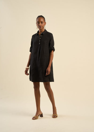 Robe courte en lin