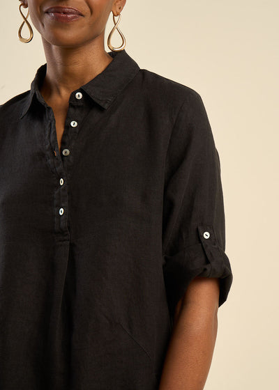 Robe courte en lin