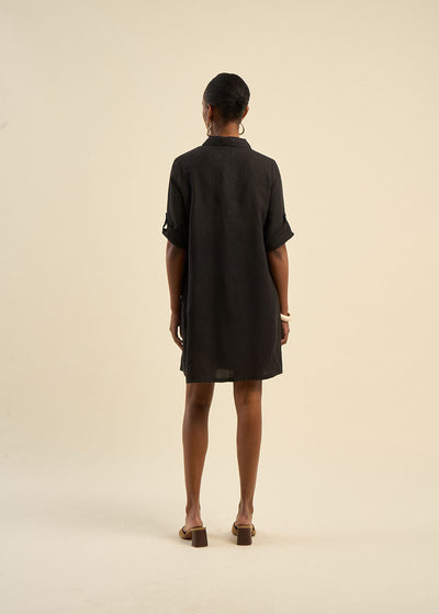 Robe courte en lin