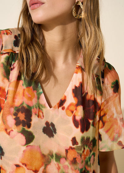 Robe droite imprimée