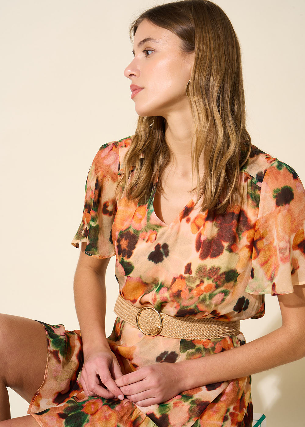 Robe droite imprimée