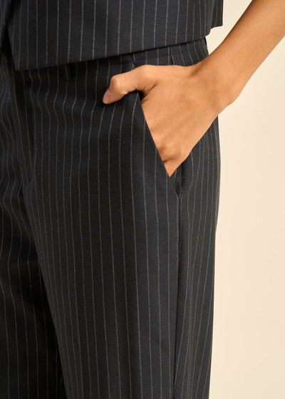 Pantalon de tailleur à rayures