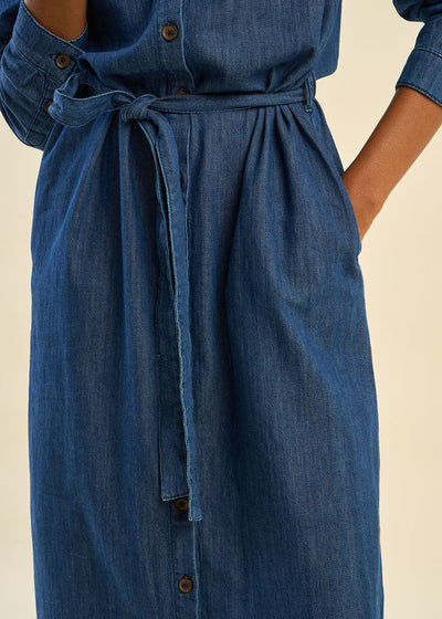 Robe mi-longue en jean