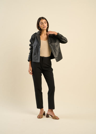 Veste en cuir courte